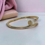 Altın Rengi Görünümlü Paslanmaz Çelik Bileklik - 6