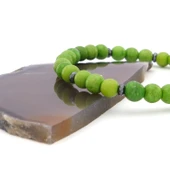 Yeşil Ay Taşı Doğal Taş Erkek Bileklik EBLK-399 thumbnail 4