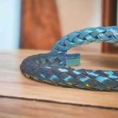Unisex Kadın/Erkek Esnek Bijuteri Bileklik-Mavi Renkli - 5