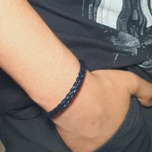 Unisex Kadın/Erkek Esnek Bijuteri Bileklik-Mavi Renkli - 1