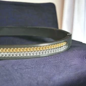 Unisex Kadın/Erkek Esnek Bijuteri Bileklik-Altın ve Gümüş Renkli - 4