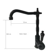 Venezia Retro Serisi Siyah Mutfak Evye Bataryası - 2