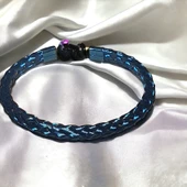 Unisex Kadın/Erkek Esnek Bijuteri Bileklik-Mavi Renkli - 2