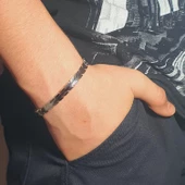 Unisex Kadın/Erkek Esnek Bijuteri Bileklik-Gümüş Renkli - 1