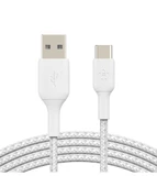 Belkin Type-C Örgülü Data & Hızlı Şarj Kablo 1m Beyaz - 1