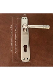 Osmanlı Topkapı Handles Saten Aynalı Yale Çelik Kapı Kolu 1 Takım thumbnail 2