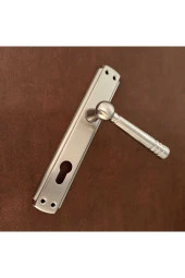 Osmanlı Topkapı Handles Saten Aynalı Yale Çelik Kapı Kolu 1 Takım thumbnail 4