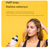 Kemik İletimli  HD Ses Uzun Pil Ömürlü Su Geçirmez Spor,Koşu İçin Boyuna Asmalı  Bluetooth Kulaklık - 1