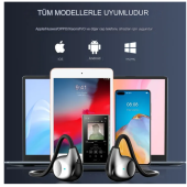 Kemik İletimli  HD Ses Uzun Pil Ömürlü Su Geçirmez Spor,Koşu İçin Boyuna Asmalı  Bluetooth Kulaklık - 5