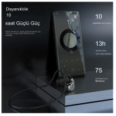 Kemik İletimli  HD Ses Uzun Pil Ömürlü Su Geçirmez Spor,Koşu İçin Boyuna Asmalı  Bluetooth Kulaklık - 6