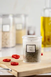 6'lı Barok Yuvarlak Baharat Kavanoz Seti & Saklama Kabı & Erzak Kabı (6*250 ML) - 3