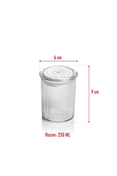 6'lı Barok Yuvarlak Baharat Kavanoz Seti & Saklama Kabı & Erzak Kabı (6*250 ML) - 5