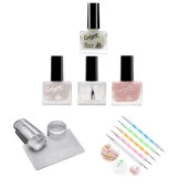 Kalyon Tırnak Sertleştirici+French Set+Stamper+Dot Kalemi 5li - 1