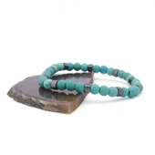 Turkuaz Doğal Taş Erkek Bileklik EBLK-498 thumbnail 3