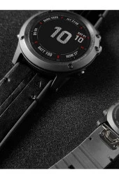 Garmin Tactix Charlie ile Uyumlu Quick Fit Özellikli Deri Kordon - 1