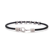 316L Çelik Düğüm Detaylı Siyah Erkek Kelepçe Bileklik EBLK-426 thumbnail 3