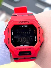 Joefox G-SHOCK Kasa Kırmızı/Siyah Digital 5 Atm Suya Dayanıklı 2 Yıl Garantili Spor Kol Saati J-GS01 thumbnail 2