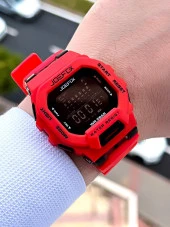 Joefox G-SHOCK Kasa Kırmızı/Siyah Digital 5 Atm Suya Dayanıklı 2 Yıl Garantili Spor Kol Saati J-GS01 thumbnail 3