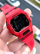 Joefox G-SHOCK Kasa Kırmızı/Siyah Digital 5 Atm Suya Dayanıklı 2 Yıl Garantili Spor Kol Saati J-GS01 thumbnail 4