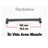 Yüzük Kulp 192 mm Krom Metal Mobilya Mutfak Çekmece Dolap Kapak Kulpları Dolabı Kulbu Kulpu 19.2 cm - 3