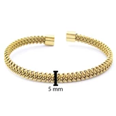 Altın Kaplama Halat Model  Erkek Kelepçe Bileklik EBLK-435 thumbnail 3