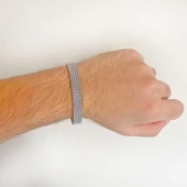 316L Çelik Halat Model Erkek Kelepçe Bileklik EBLK-411 thumbnail 3