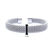 316L Çelik Halat Model Erkek Kelepçe Bileklik EBLK-411 thumbnail 5