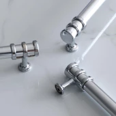 Yüzük Kulp 224 mm Krom Metal Mobilya Mutfak Çekmece Dolap Kapak Kulpları Dolabı Kulbu Kulpu 22.4 cm - 5