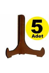 KEMSON Çerçeve Tabak Teşhir Ayağı Stand Ahşap Stand 9cmx10cm Şövalye Ceviz 5 Adet - 2