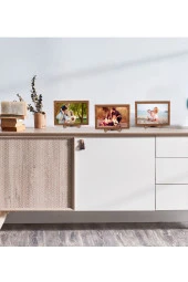HYL 3 Adet Ahşap Ayaklı Resim Çerçevesi 13x18 Resme Uygun (CAMSIZ) - 2