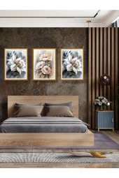 YALOVA SHOP Dekoratif Yağlıboya 3 lü Tablo Seti 40 x 60 cm - 1