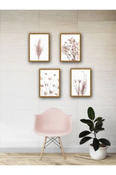YALOVA SHOP Dekoratif Soft Botanik Temalı 4 lü Tablo Seti thumbnail 4