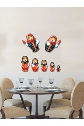 HYL Halay Çeken Yerli Matruşkalar,7 Adet Değişik Boylarda Duvar Dekoru thumbnail 5