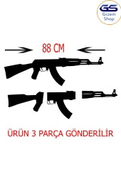 Odun Marketi Ak-47 Kalaşnikof Mdf Duvar Dekoru Pubge Nin En Sevilen Silahı - 3