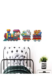 HYL Çocuk Odası Duvar Dekoru Tren Uv Baskı Mdf (sticker Değildir) thumbnail 3