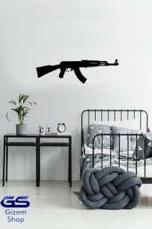 Odun Marketi Ak-47 Kalaşnikof Mdf Duvar Dekoru Pubge Nin En Sevilen Silahı - 2