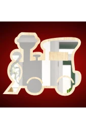 KEMSON Tren Figürlü Dekoratif Ayna Güvenli Kırılmaz Ayna thumbnail 3
