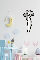 Odun Marketi Anne Bebek Figürlü Çocuk Odası Dekoratif Kırılmaz Pleksi Ayna Ayıcık thumbnail 3