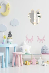 GİZEM SHOP Minnie Mause Figürlü Çocuk Odası Dekoratif Kırılmaz Pleksi Ayna Ayıcık thumbnail 3