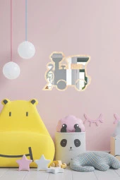 KEMSON Tren Figürlü Dekoratif Ayna Güvenli Kırılmaz Ayna thumbnail 2