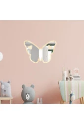 Odun Marketi Kelebek Figürlü Çocuk Odası Dekoratif Pleksi Kırılmaz Ayna Kelebek thumbnail 2