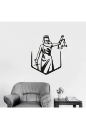 GİZEM SHOP Themis Adaletin Sembolü Hediyelik Duvar Tablosu Siyah thumbnail 4