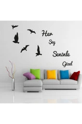 HYL Her Şey Seninle Güzel Lazer Kesim Duvar Dekoru thumbnail 1