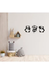 GİZEM SHOP Sevimli Pandalar Çocuk Odası Duvar Dekoru Mutfak ve Koridor İçin Muhteşem Tasarımlar thumbnail 2
