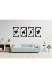 HYL Siyah Dekoratif Ahşap Lazer Kesim Duvar Süsü thumbnail 4