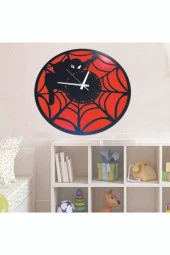 GİZEM SHOP Dekoratif Örümcek Adam Genç Ve Çocuk Odası Duvar Saati - 2
