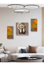 YALOVA SHOP Dekoratif Modern Sanatsal 3D Görünümlü Tablo Seti - 4