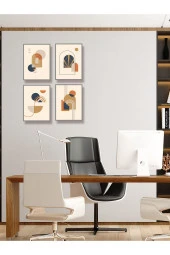 YALOVA SHOP Dekoratif Minimalist Çalışması 4 lü Tablo Seti - 4