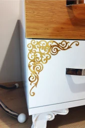 GİZEM SHOP Dekoratif Kapak Köşe Dekoru Ayna Pleksi Köşe Dekoru - 1