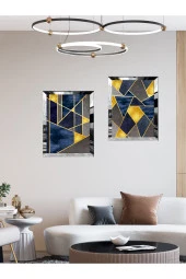 YALOVA SHOP Dekoratif 3 D Modern Mural Art İkili Tablo Seti (pleksi çerçeve seçenekli) thumbnail 3